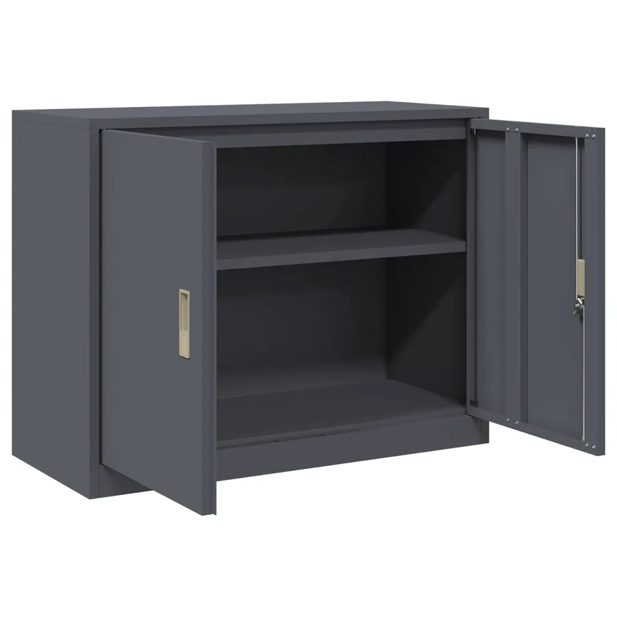 Armoire de rangement Anthracite 90 x 40 x 70 cm Acier - 5