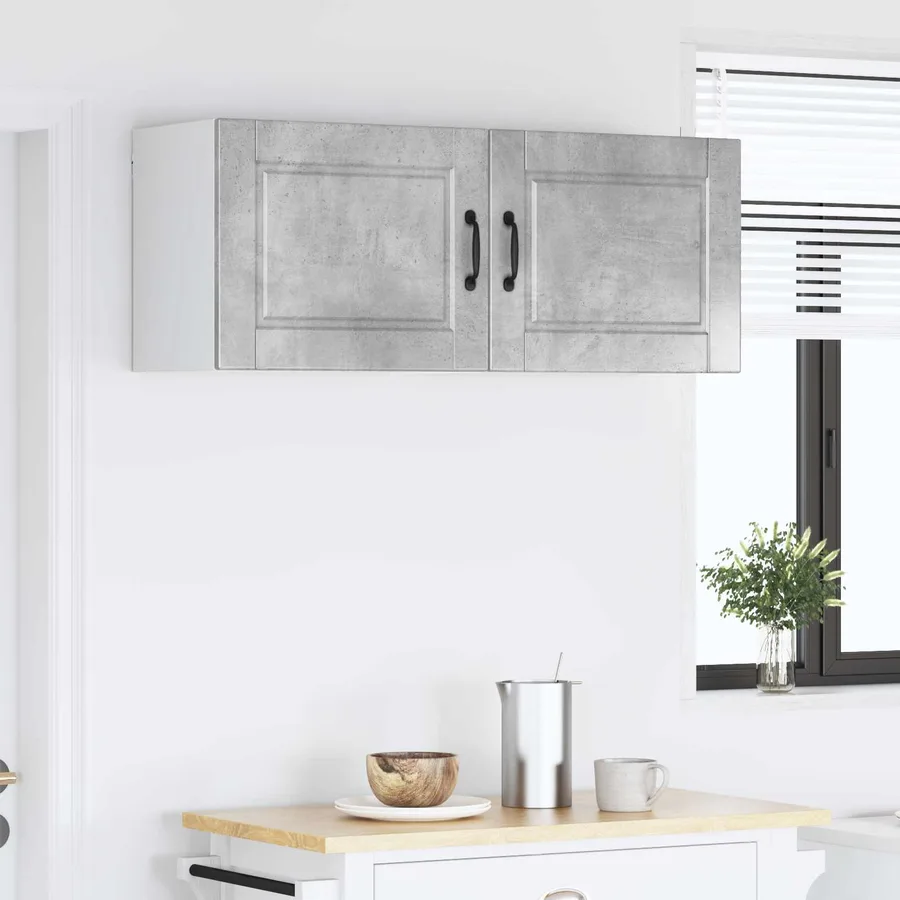 Meuble mural PORTO 2 pcs Gris béton 50 x 31 x 40 cm - 4