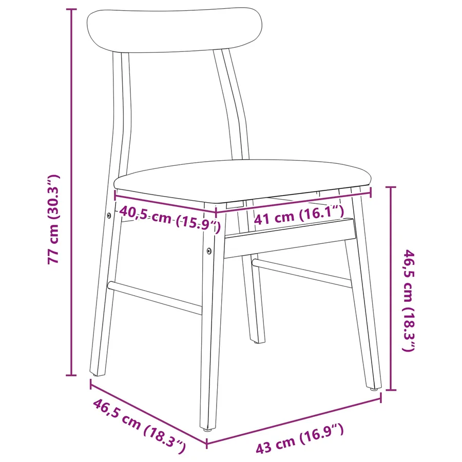 Chaise de salle à manger 2 pcs Blanc et Gris - 11