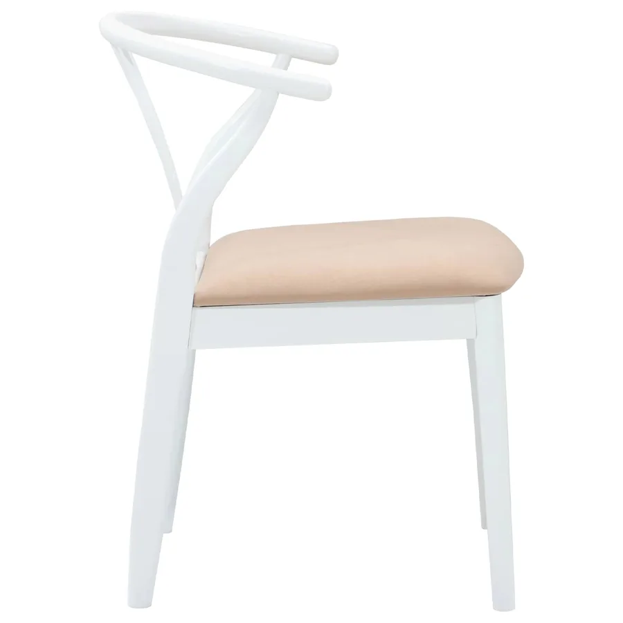 Chaise de salle à manger 2 pcs Blanc et marron - 6
