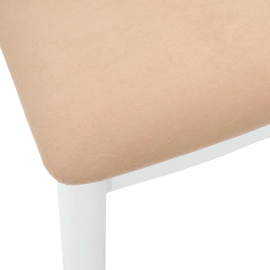 Chaise de salle à manger 2 pcs Blanc et marron - 9