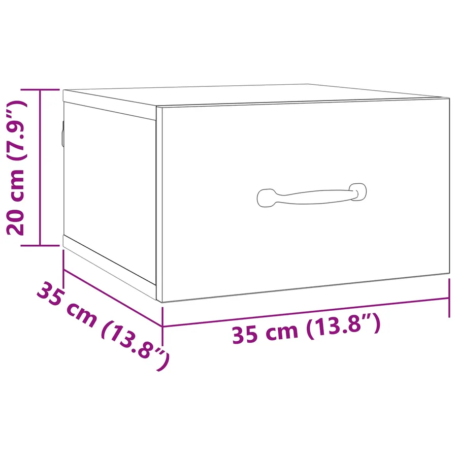Cabinet de chevet Chêne artisan 35 x 35 x 20 cm - 10
