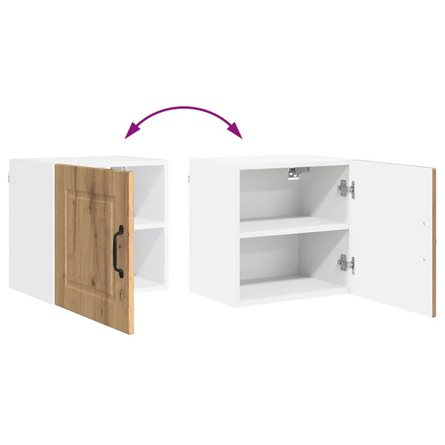 Meuble mural PORTO 2 pcs Chêne artisanal Bois d'ingénierie - 12