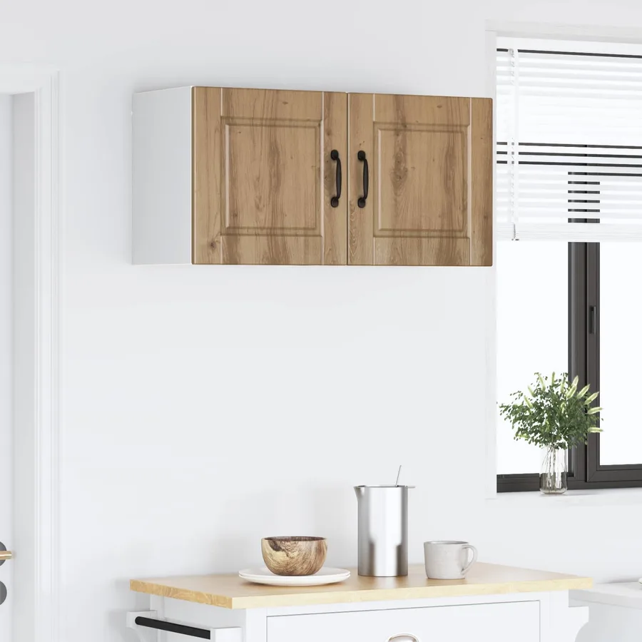 Meuble mural PORTO 2 pcs Chêne artisanal Bois d'ingénierie - 4