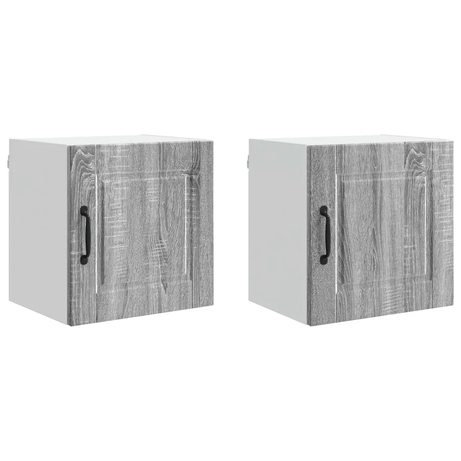 Meuble mural PORTO 2 pcs Gris Sonoma 40 x 31 x 40 cm - 2