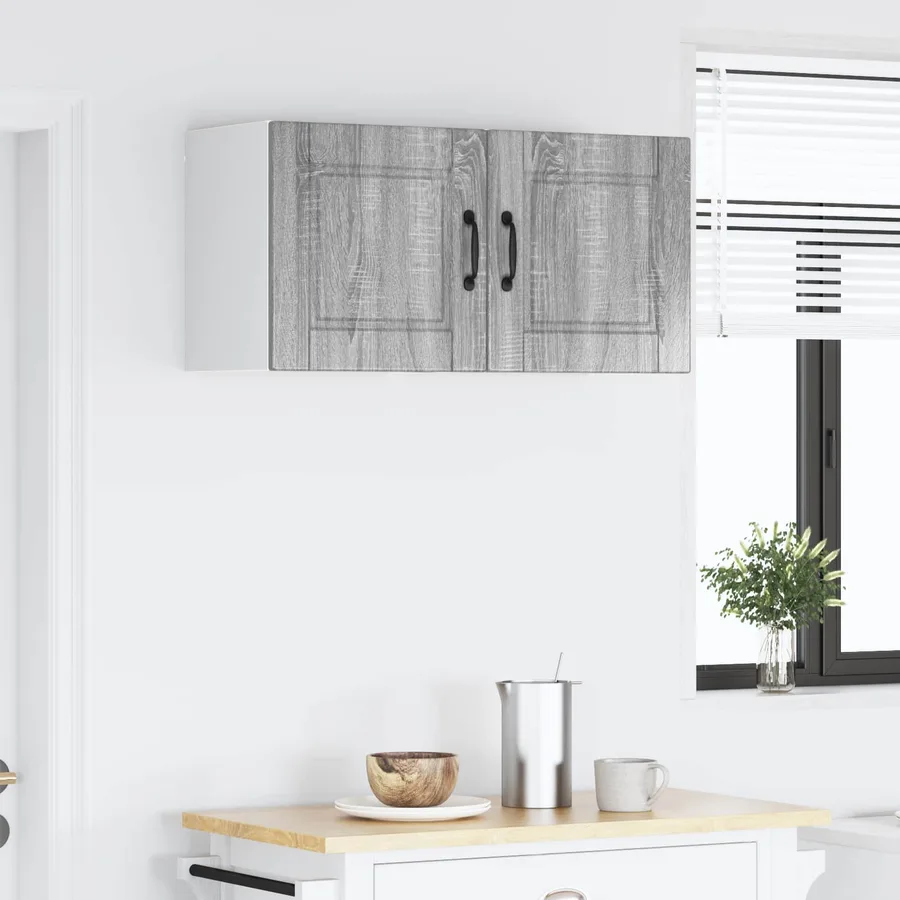 Meuble mural PORTO 2 pcs Gris Sonoma 40 x 31 x 40 cm - 4