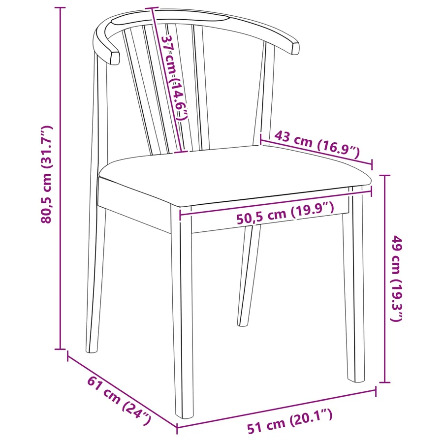 Chaise de salle à manger 2 pcs Naturel et clair - 11