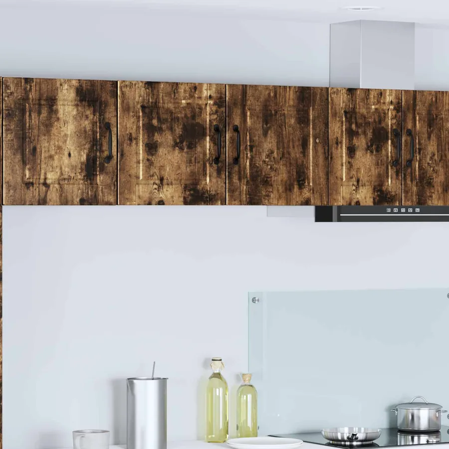 Meuble mural PORTO Chêne fumé 80 x 31 x 40 cm Bois d'ingénierie