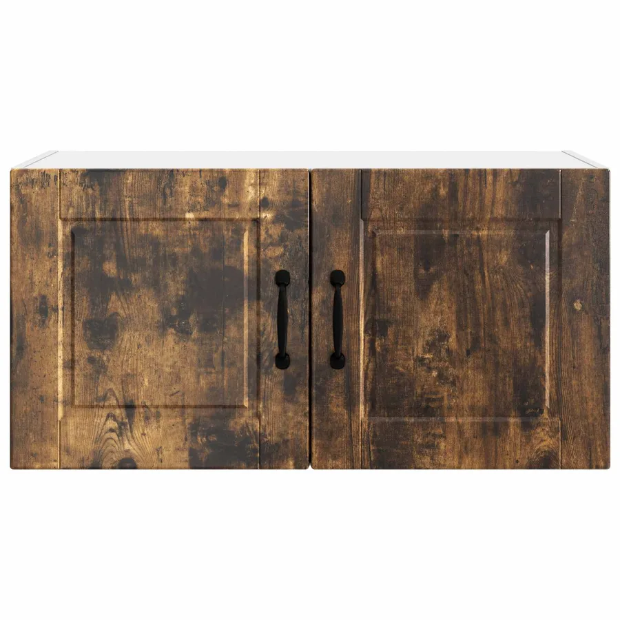 Meuble mural PORTO Chêne fumé 80 x 31 x 40 cm Bois d'ingénierie - 6