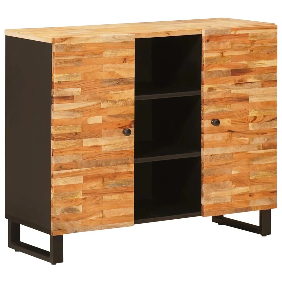 Meuble d'appoint Marron 90 x 33 x 75 cm Bois de mangue massif
