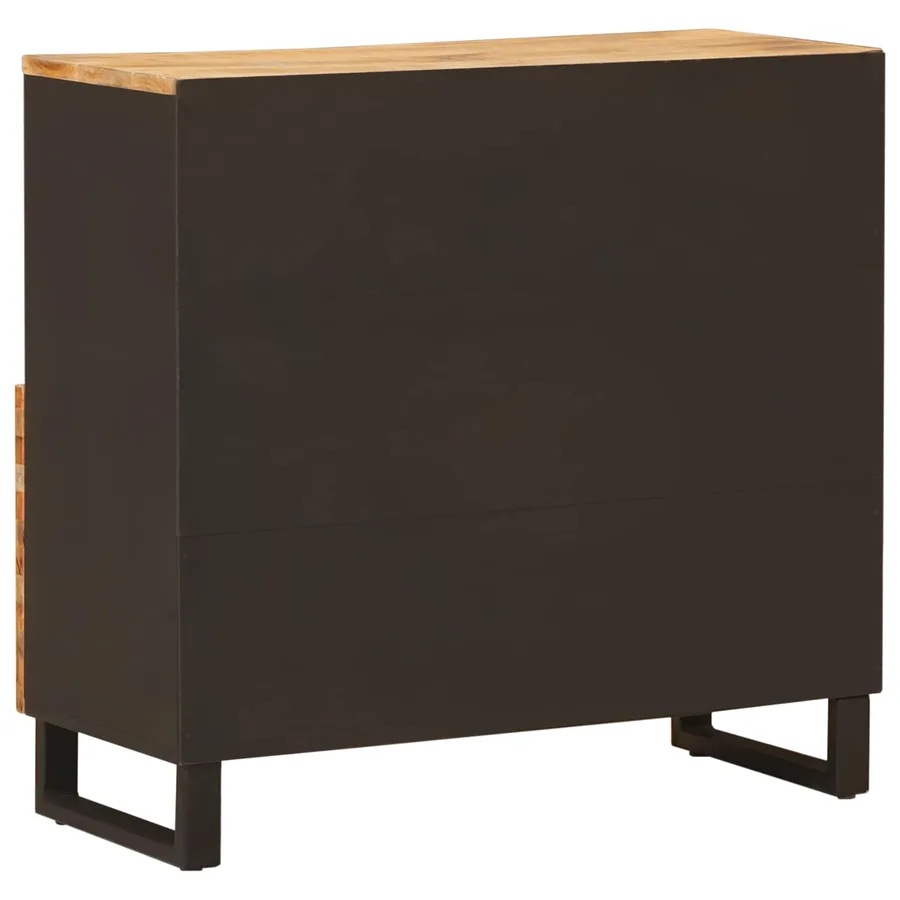 Meuble d'appoint Marron 90 x 33 x 75 cm Bois de mangue massif - 5