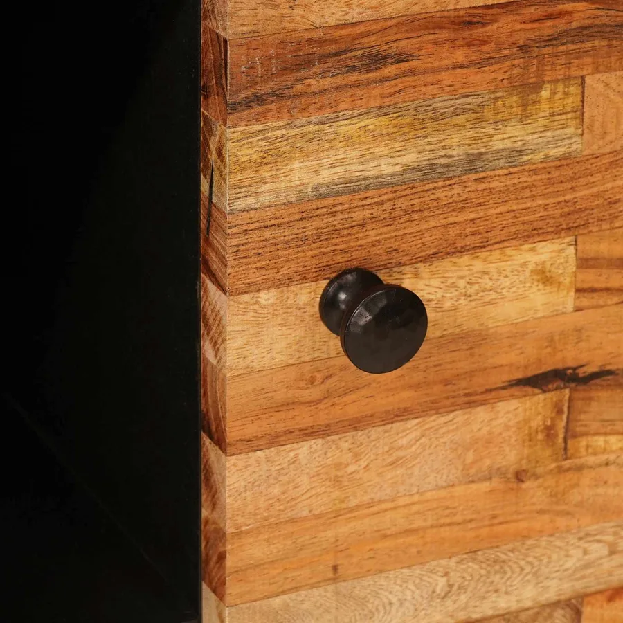 Meuble d'appoint Marron 90 x 33 x 75 cm Bois de mangue massif - 7