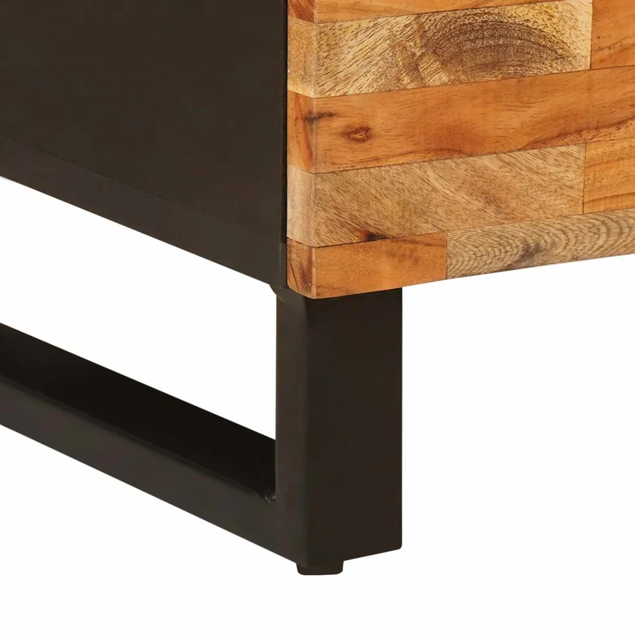 Meuble d'appoint Marron 90 x 33 x 75 cm Bois de mangue massif - 8