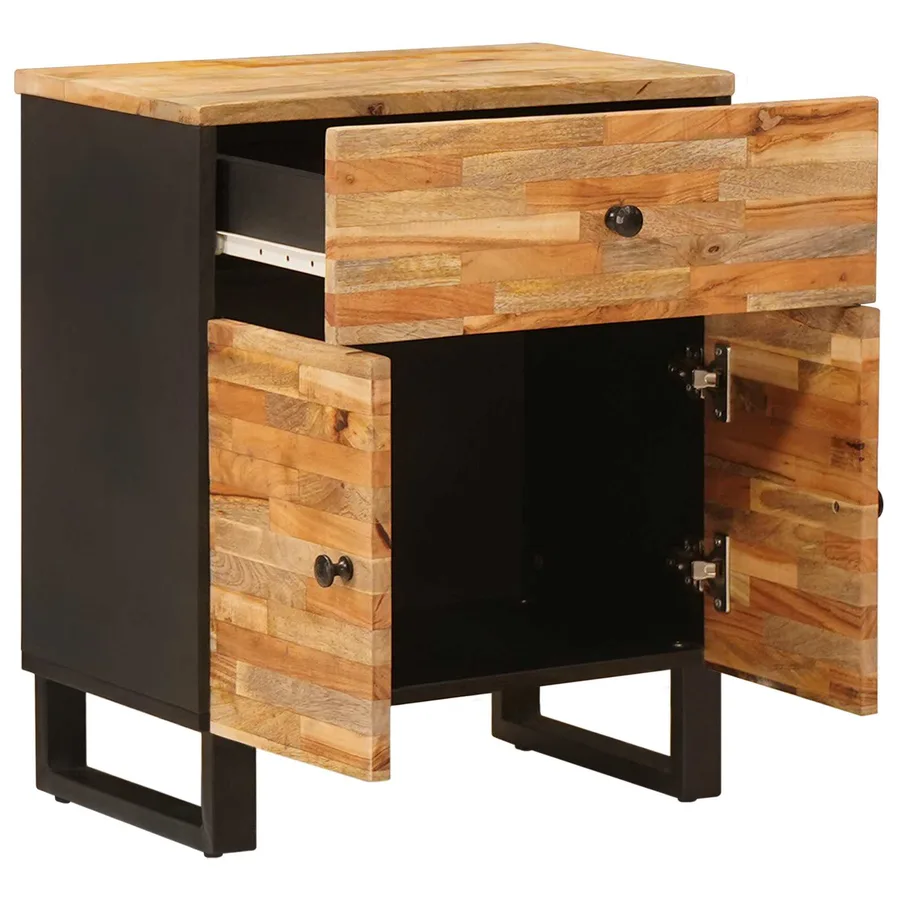 Armoire de lit Marron 50 x 33 x 60 cm Bois de mangue massif - 2