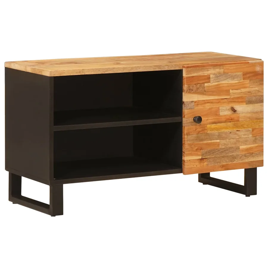 Meuble TV Marron 80 x 33 x 46 cm Bois de mangue massif