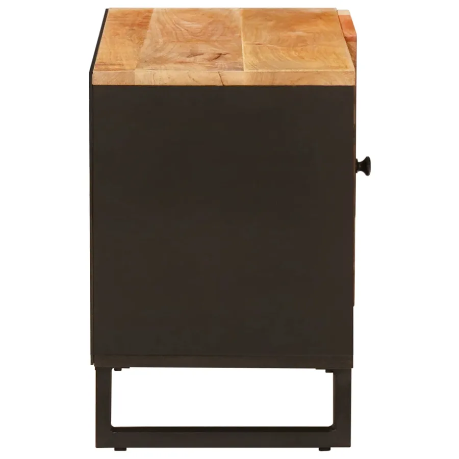 Meuble TV Marron 80 x 33 x 46 cm Bois de mangue massif - 4