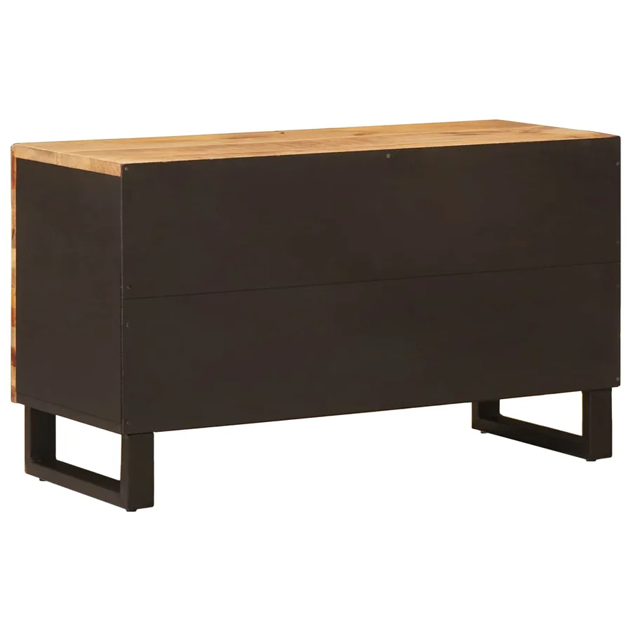 Meuble TV Marron 80 x 33 x 46 cm Bois de mangue massif - 5