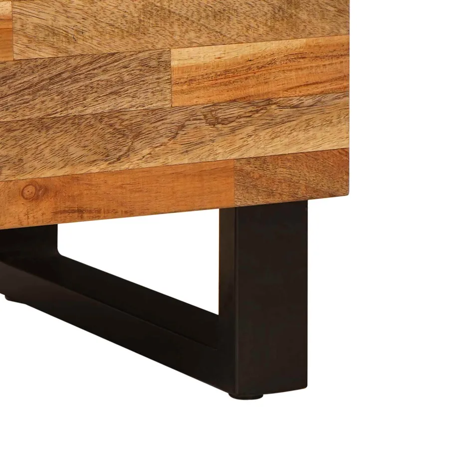 Meuble TV Marron 80 x 33 x 46 cm Bois de mangue massif - 8
