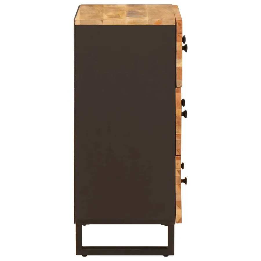 Buffet 3 pcs Marron 60 x 33 x 75 cm Bois de mangue massif - 6
