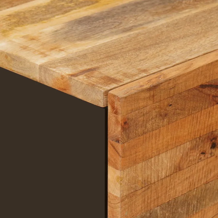 Buffet 3 pcs Marron 60 x 33 x 75 cm Bois de mangue massif - 8