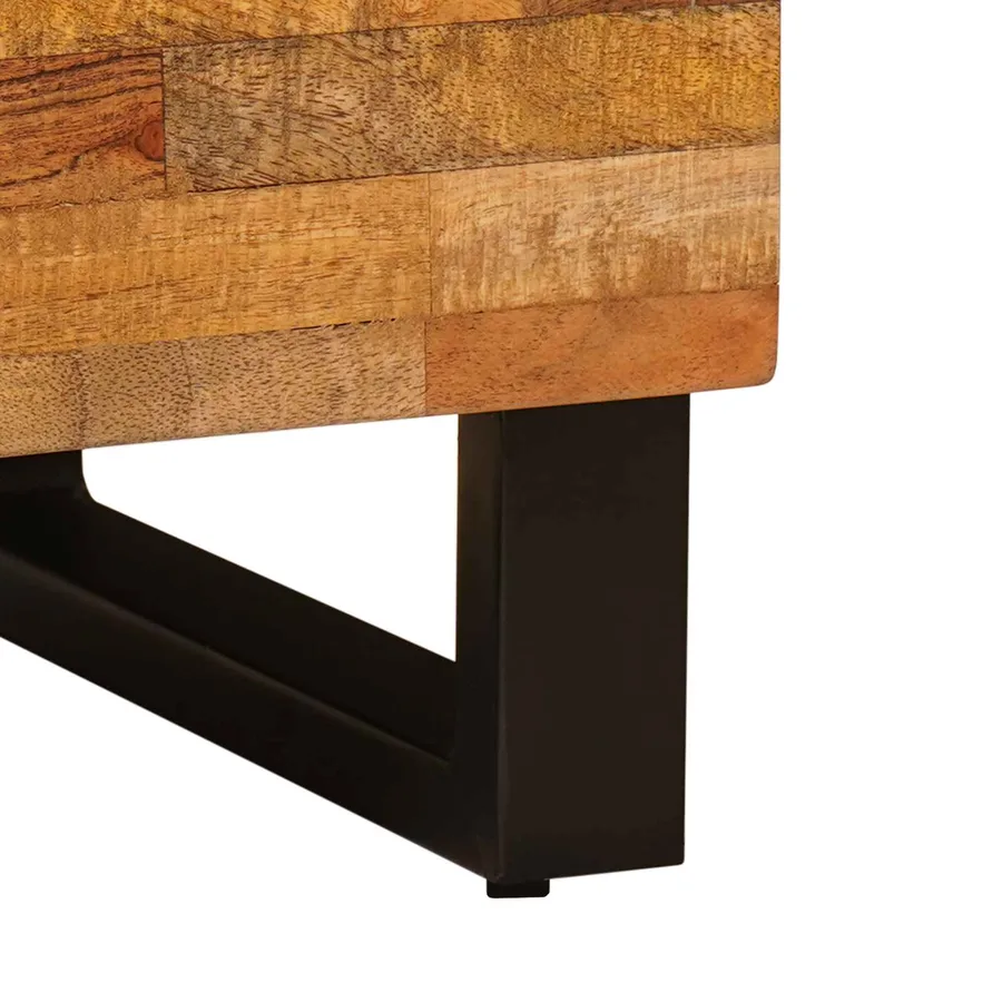 Meuble TV Marron 80 x 33 x 46 cm Bois de mangue massif - 8