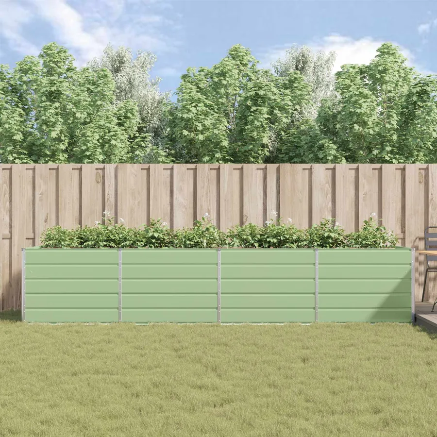 Jardinière Vert pastel 385 x 100 x 75 cm Acier galvanisé - 4