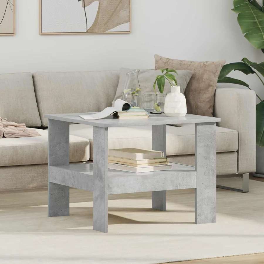 Table basse Gris béton 57 x 55 x 45 cm Bois d'ingénierie
