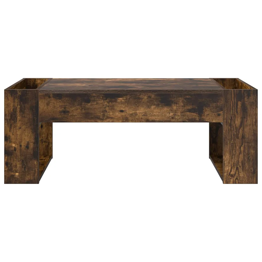 Table basse Chêne fumé 110 x 50 x 41 cm Bois d'ingénierie - 5