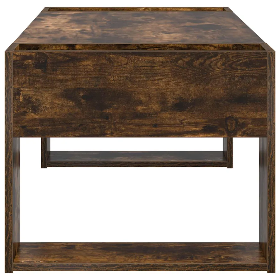 Table basse Chêne fumé 110 x 50 x 41 cm Bois d'ingénierie - 6