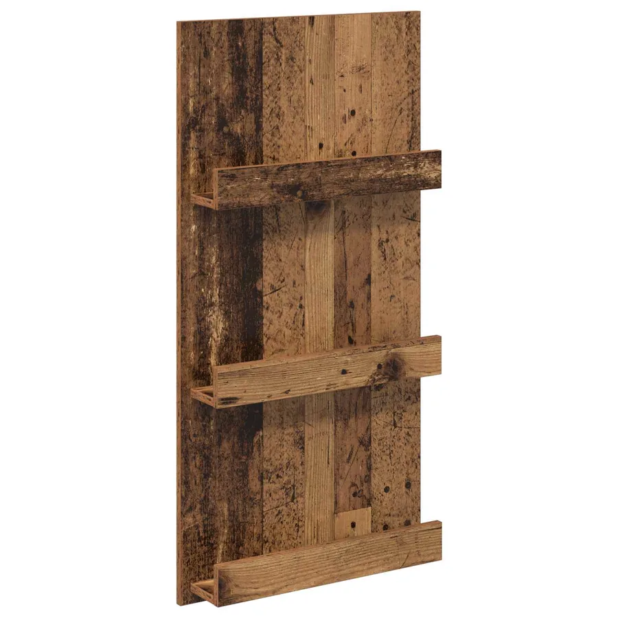 Étagère à magazines avec étagère Bois ancien 51 x 11 x 102 cm - 2