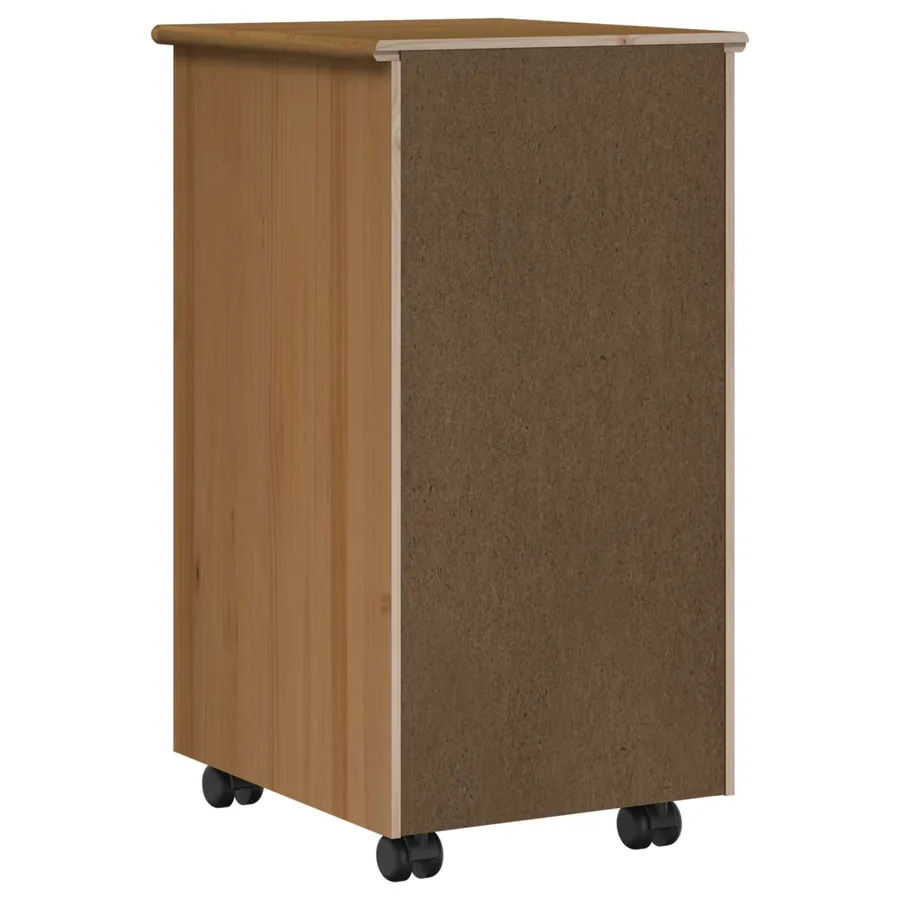 Cabinet roulant avec roue Marron miel 34 x 39 x 65,5 cm - 5