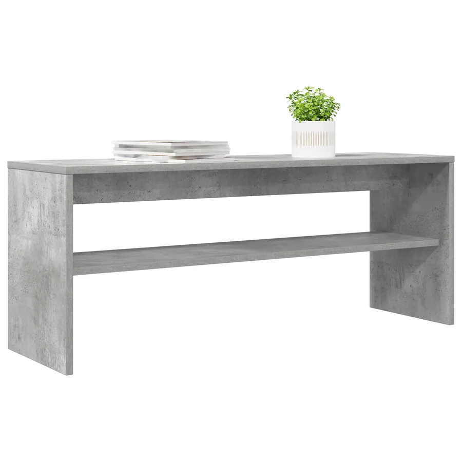 Meuble TV Gris béton 100 x 30 x 40 cm Bois d'ingénierie - 3
