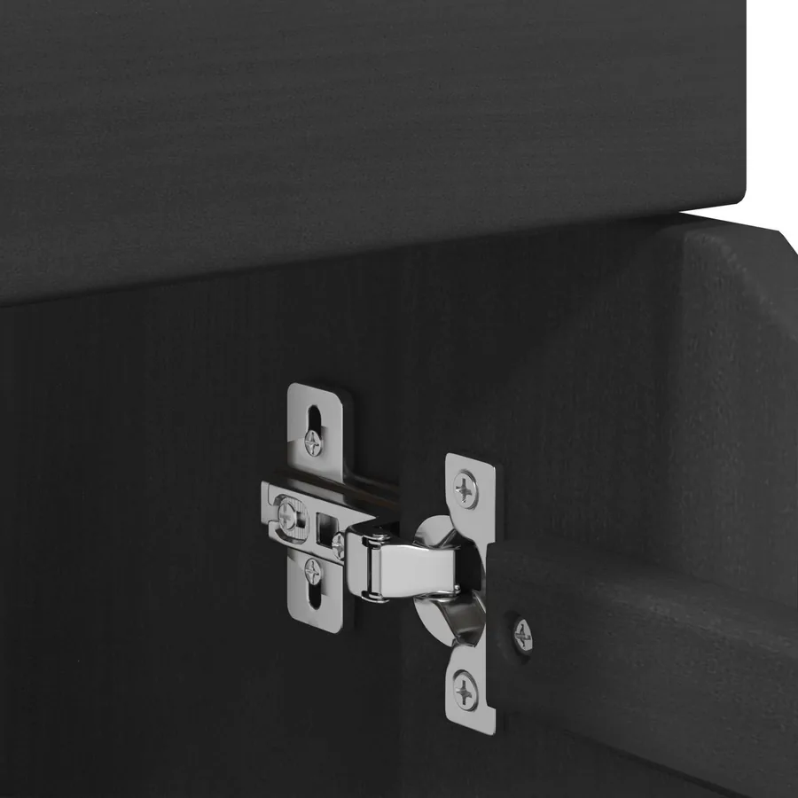 Cabinet roulant Gris 63,5 x 39 x 65,5 cm Bois de Pin Massif - 9