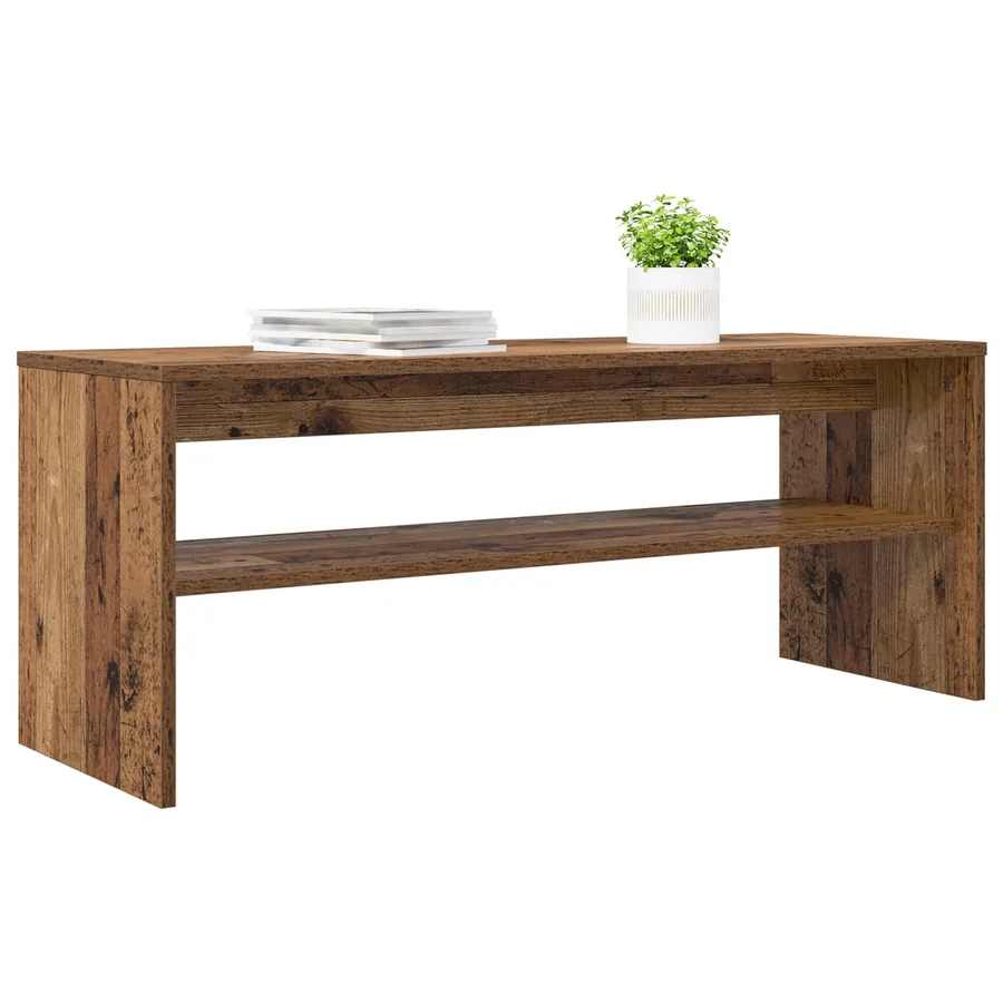 Meuble TV Bois ancien 100 x 35 x 40 cm Bois d'ingénierie - 3