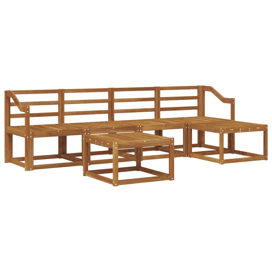 Ensemble de canapés d'extérieur 6 pcs Naturel - 2