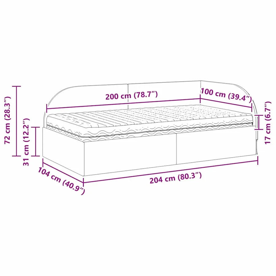 Cadre de lit d'angle avec matelas 2 pcs Vert Velours - 14