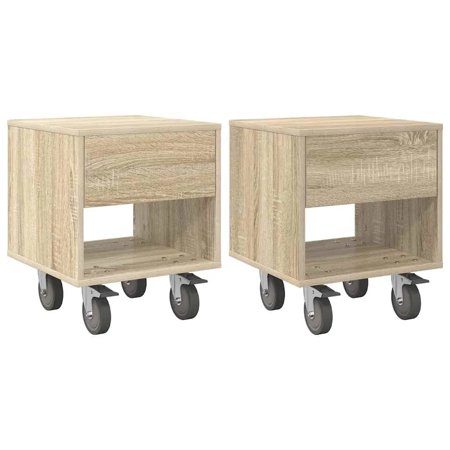 Table de chevet 2 pcs Chêne Sonoma 40,5 x 40 x 48 cm - 2
