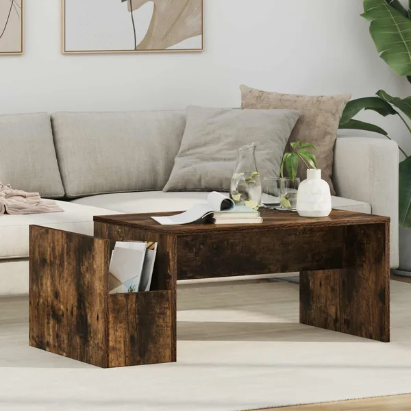Table basse Chêne fumé 90 x 45 x 35 cm Bois d'ingénierie