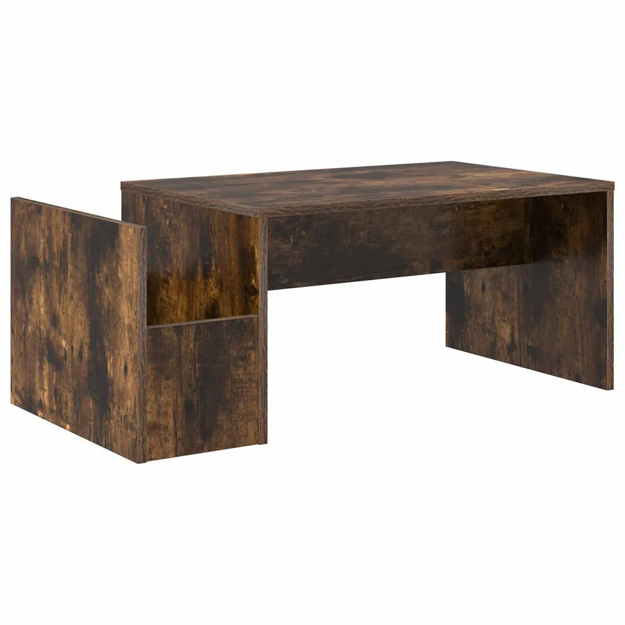 Table basse Chêne fumé 90 x 45 x 35 cm Bois d'ingénierie - 2
