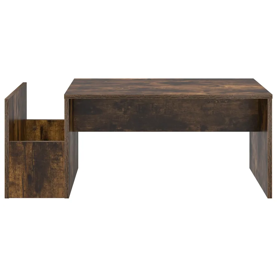 Table basse Chêne fumé 90 x 45 x 35 cm Bois d'ingénierie - 5