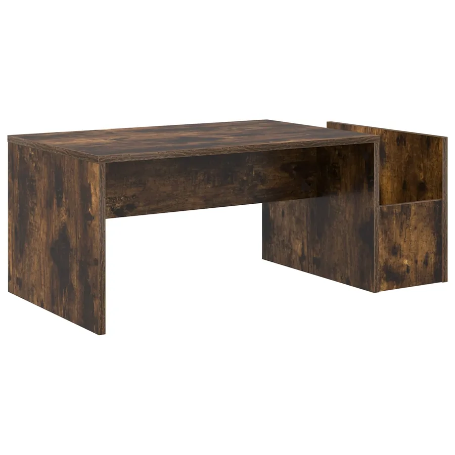 Table basse Chêne fumé 90 x 45 x 35 cm Bois d'ingénierie - 7