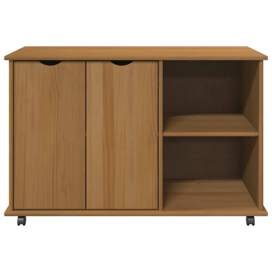 Cabinet roulant avec roue Marron miel 100 x 39 x 65,5 cm - 5