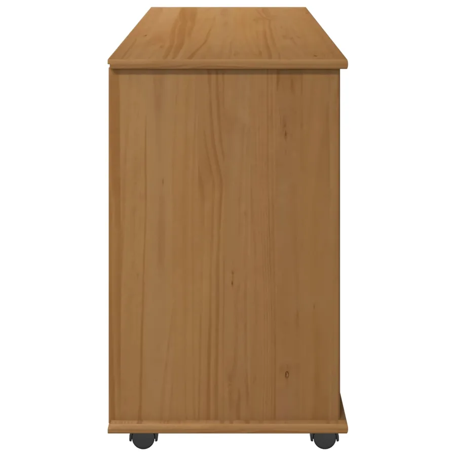 Cabinet roulant avec roue Marron miel 100 x 39 x 65,5 cm - 6