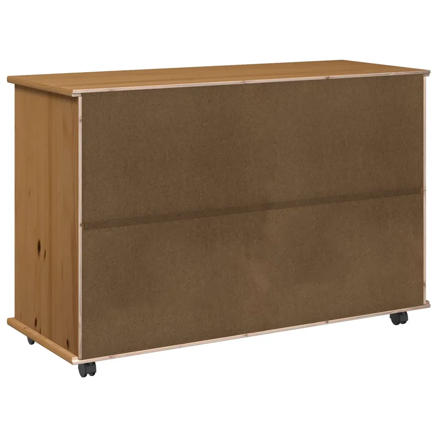 Cabinet roulant avec roue Marron miel 100 x 39 x 65,5 cm - 7