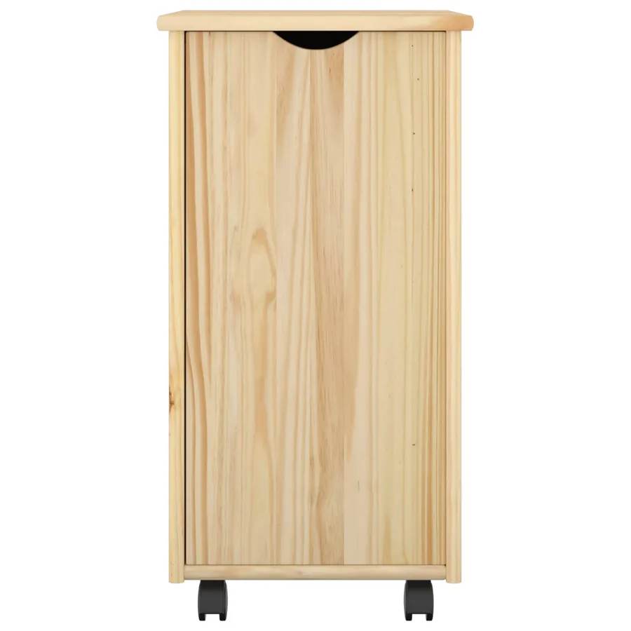Cabinet roulant Marron 34 x 39 x 65,5 cm Bois de Pin Massif - 4
