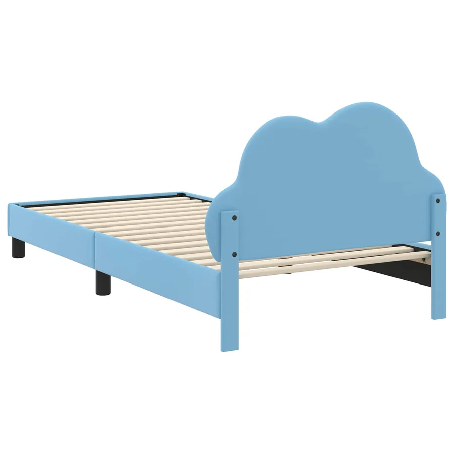Cadre de lit pour enfants avec tête de lit Bleu 80 x 200 cm PU - 7