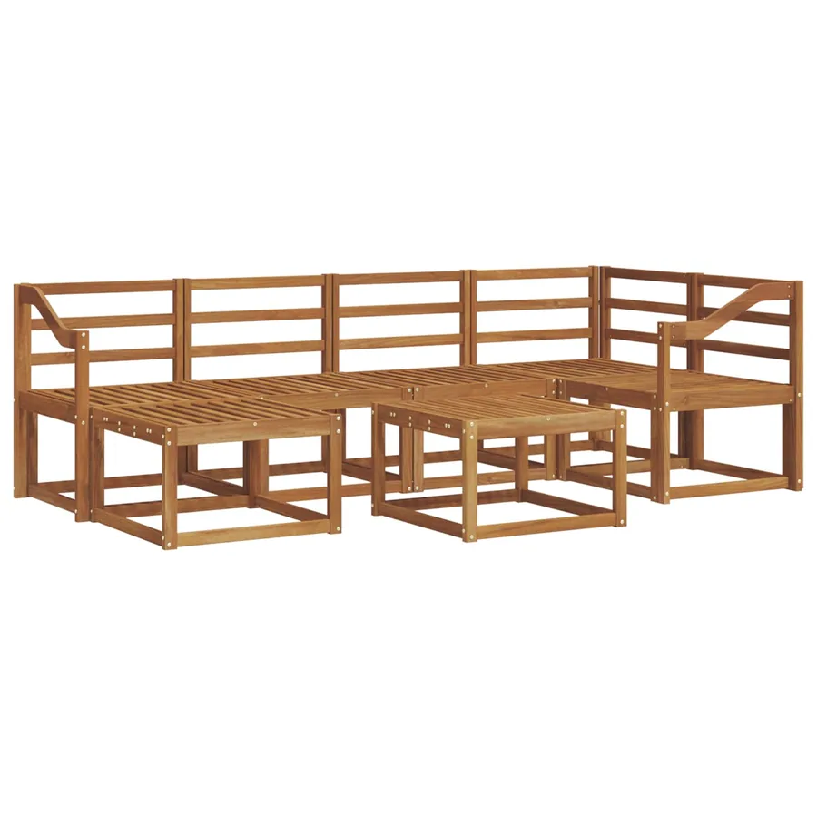 Ensemble de canapés d'extérieur 7 pcs Naturel - 2