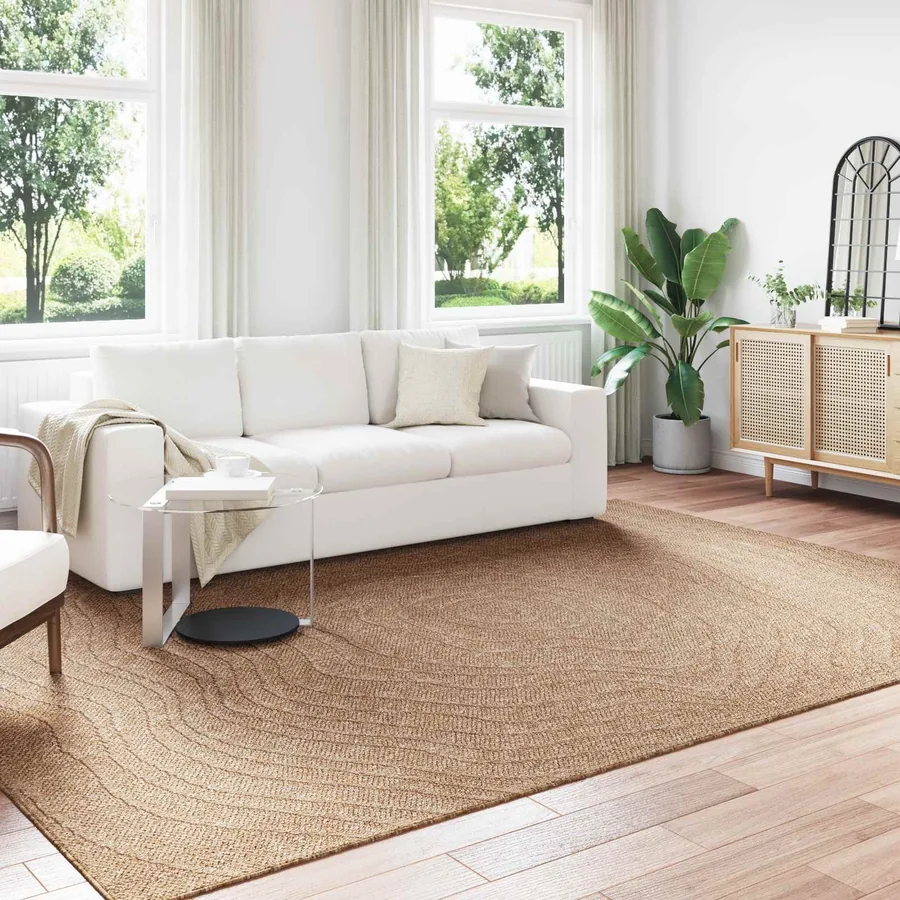 Tapis de surface Moiré AGIRA Naturel 280 x 200 cm Polyester