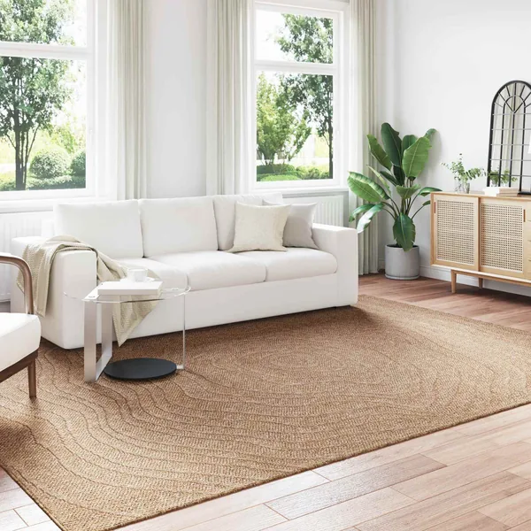 Tapis de surface Moiré AGIRA Naturel 280 x 200 cm Polyester