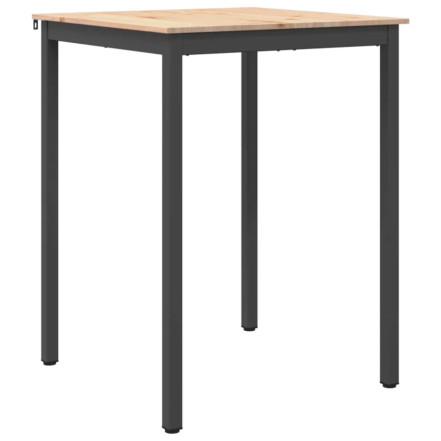 Table de bar Naturel 80 x 80 x 105 cm Bois de pin massif - 2